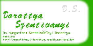 dorottya szentivanyi business card